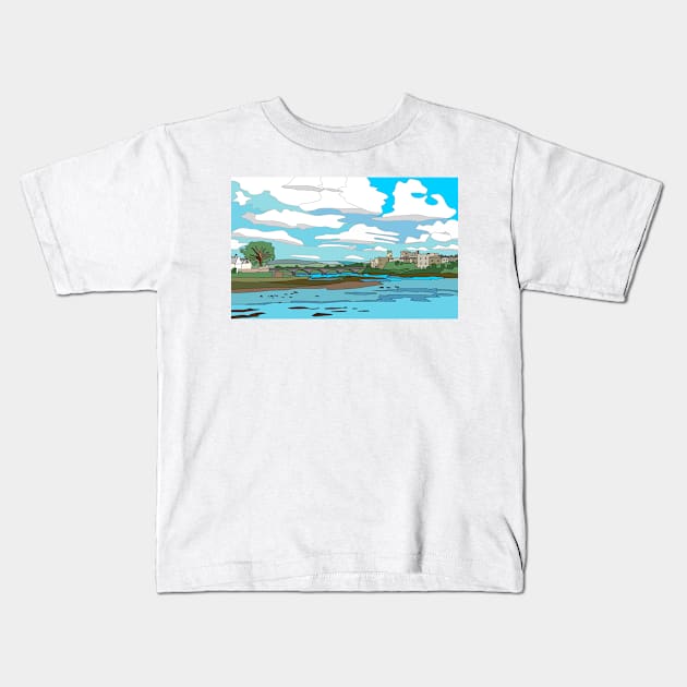 The River Shannon & King John's Castle, Limerick, Ireland Kids T-Shirt by JennyCathcart